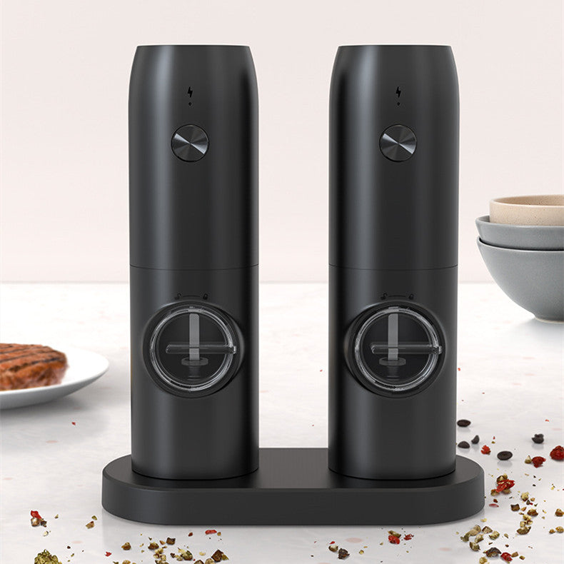 Electric Stainless Steel Black Sea Salt Pepper Grinder